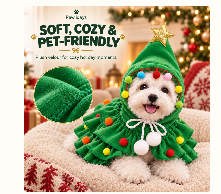 Christmas tree pet costume