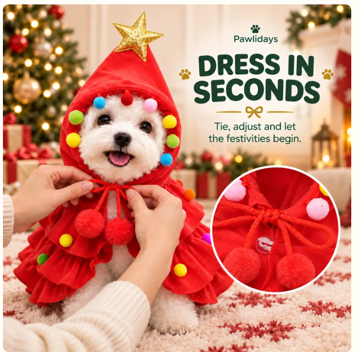 Christmas tree pet costume