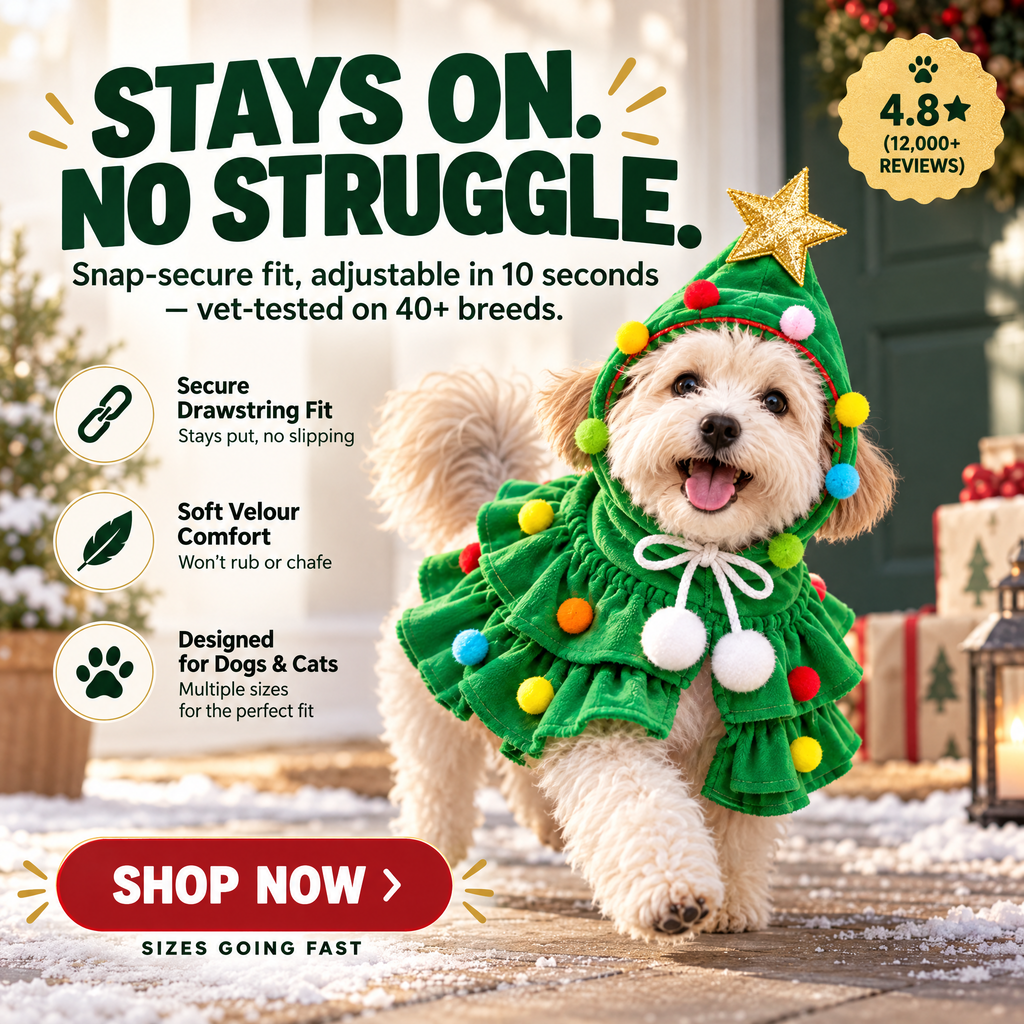 Christmas tree pet costume